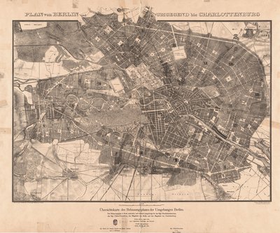 Overview Map of the Development Plan of the Surroundings of Berlin by Ferdinand Boehm